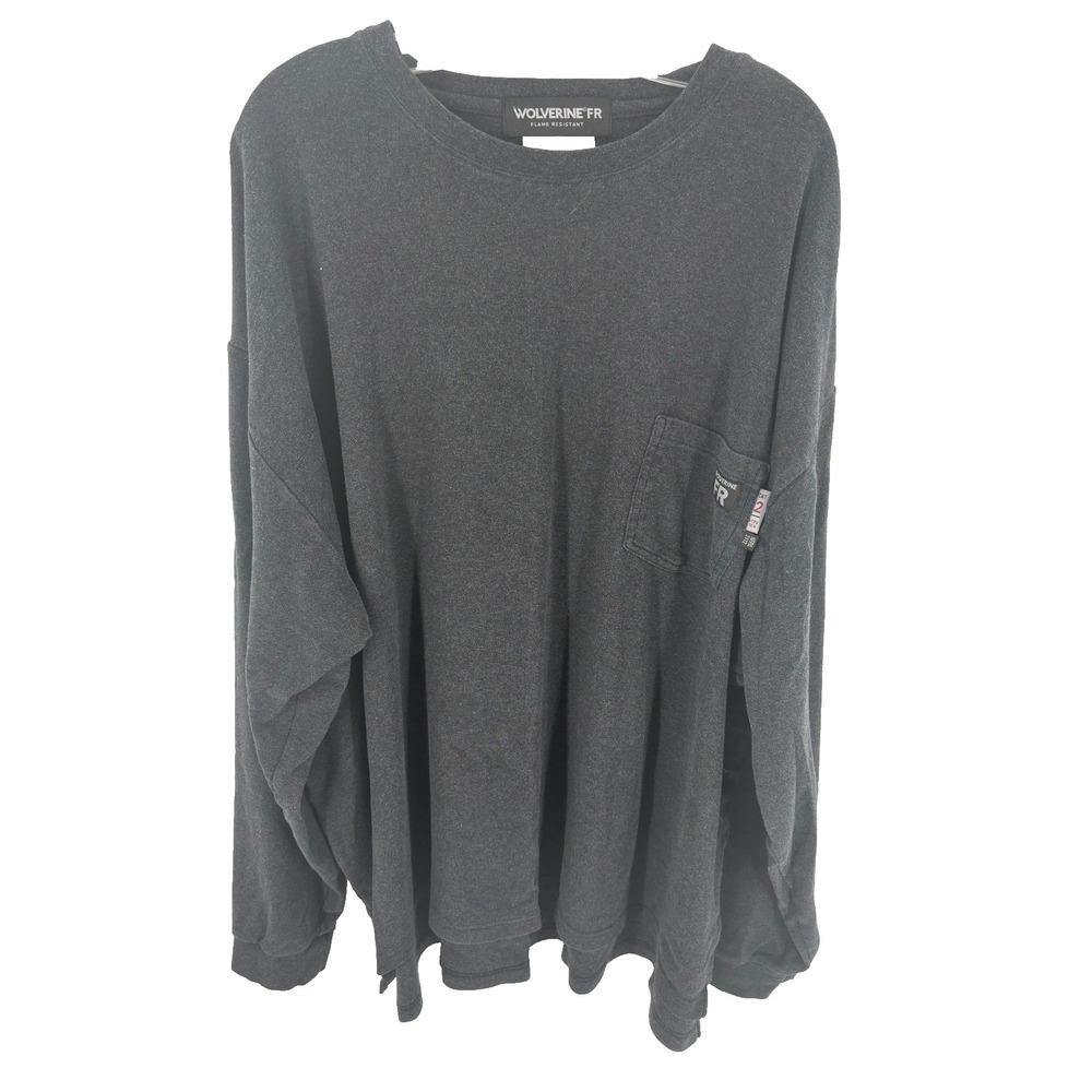 Wolverine‎ FR Men's Flame Resistant Work Shirt Charcoal Gray Long Sleeve 4X